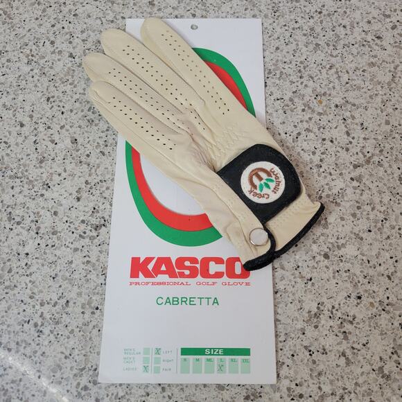 VTG Kasco Cabretta Ladies Leather Professional Golf Glove Walnut Creek Left sz L - Picture 8 of 12